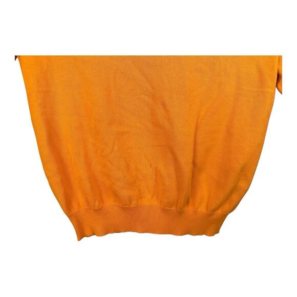 Polo Ralph Lauren Sweater Rugby Mens Large Orange Pullover V-Neck Sweatshirt - Picture 3 of 11